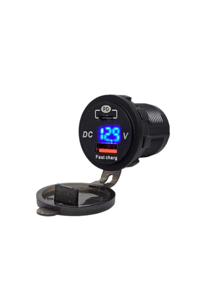 Genel Markalar Pano Tip Voltmetreli 2'li Usb 3.0 + Type-C ButonluIC-266D-6