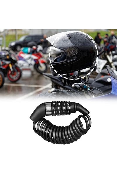 Choice Motorcycle Mini Password Lock Anti-Theft Combination Helmet Lock Safety Portable Cable Lock Durab...
