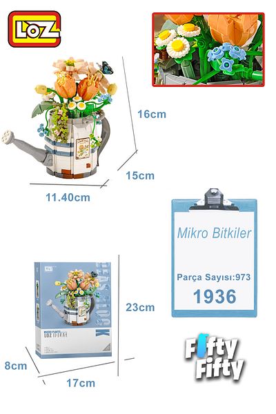 Vagonlife Loz Micro Plants -Lz1936 (973 Pieces) Toy Building Set