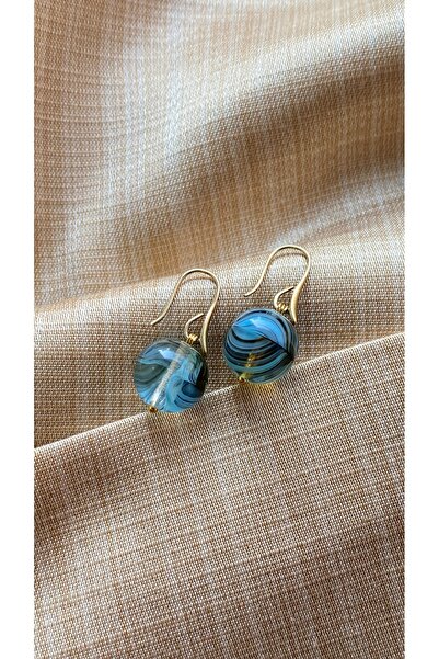 Porsuk Alternatif El yapımı murano cam pirinç aparatlı kadın küpe