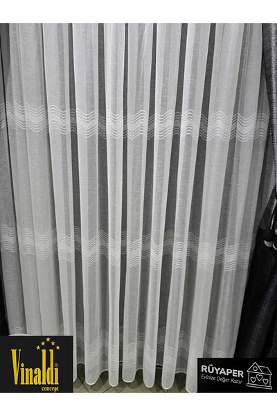 Vinaldi Rüyaper Latest Fashion Italian Series Tight Pleat Elena Tulle Curtain Suitable for All Rooms