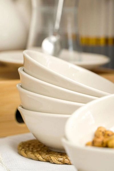 Eren Çini Seramiği 6-Piece Dream Porcelain Breakfast Presentation Snack Bowl Set - 10 Cm, Off White