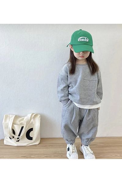 barin kids طقم سويت شيرت للأطفال والرضع للجنسين - حضانة، بدلة رياضية