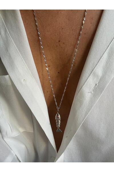 Rossetto Atelier Paslanmaz Çelik Balık Şans Kolyesi