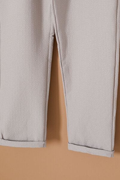 Cansın Mini Beige double leg lace-up waist boy's pants 19331