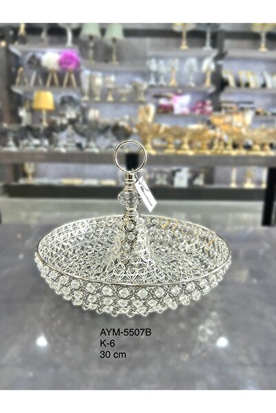 EVRA Gümüş Kristalli Dekor Şekerlik 5507B