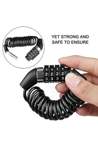 Choice Motorcycle Mini Password Lock Anti-Theft Combination Helmet Lock Safety Portable Cable Lock Durab...