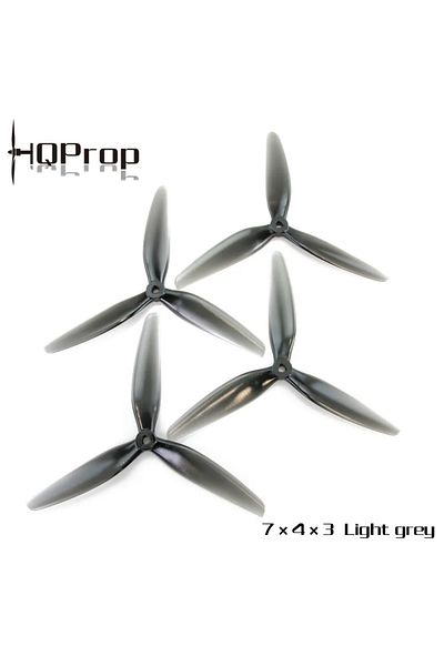 U-Angel-1988 4PCS HQProp 7X4X3 7040 7inch 3 blade/tri-blade Propeller Light Grey (2CW+2CCW) Poly Carbonate for...