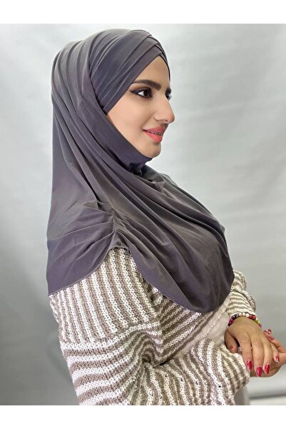 ALDAİR Cross Three-Band Long Drape Bonnet