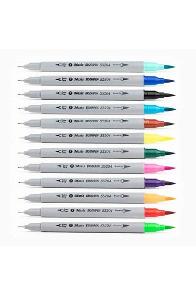 Masis Double Sided Brushpen Felted Pen - Set of 12