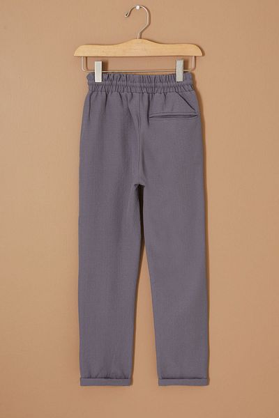 Cansın Mini Boy's anthracite Waist Laced Double Leg Trousers - 19329