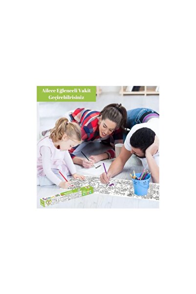 Lino Yapışkanlı Boyama Rulosu Dinozor  (200X30 Cm.)