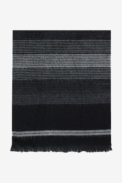 AC&Co / Altınyıldız Classics Men's Black-Grey Warm Patterned Knitwear Scarf