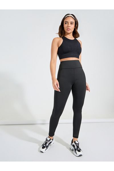 Styli Textured Bust Open Mesh Sports Bra