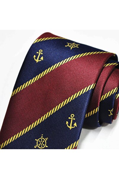 Eyida Apiko Desen Jakarlı El Yapımı Mikrofiber Kravat (MAR005)