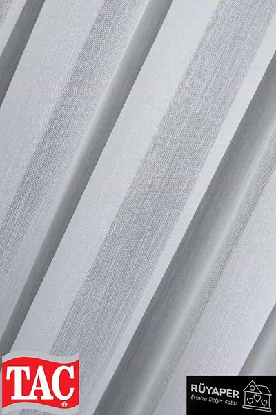 Taç New Season Rüyaper - Bamboo Ttm Linen Textured, No Ironing, Tight Pleated Tulle Curtain