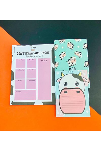 Gift Moda To Do List To Do List Stitched Notebook and Keyboard Front Weekly Planner Set:5