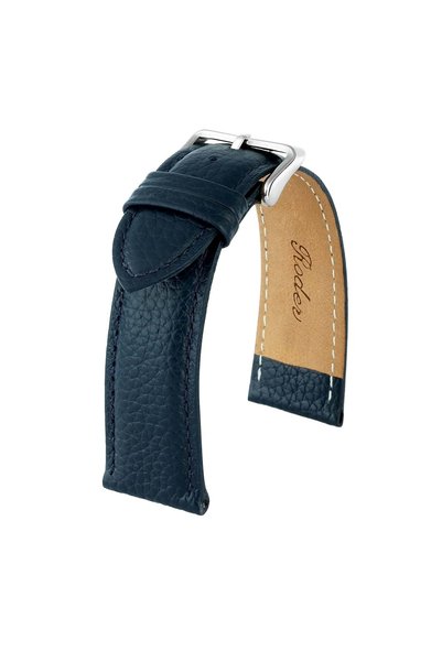 RODER R4135S Leather Strap - Navy Blue - 18 mm