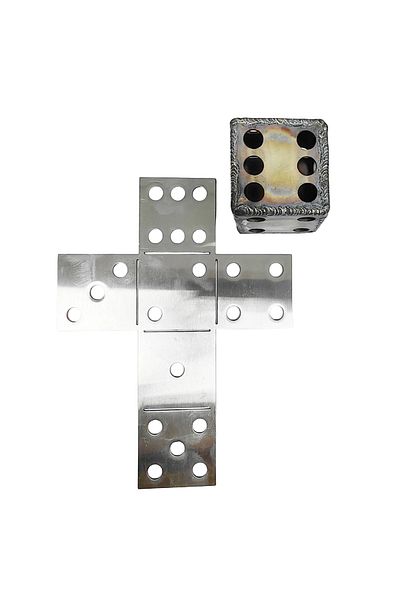 MOJOYCE 1 PC Welding Kit Dice DIY Cube Stainless Steel Square Welding Plate Welding Training Metal for Be...