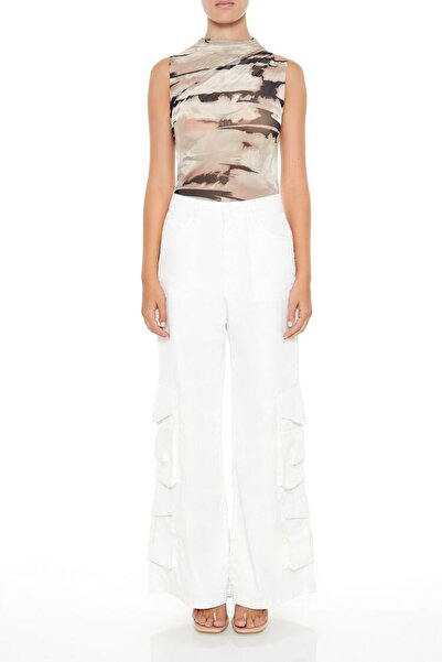 Forever 21 Soyut Desenli Bodysuit
