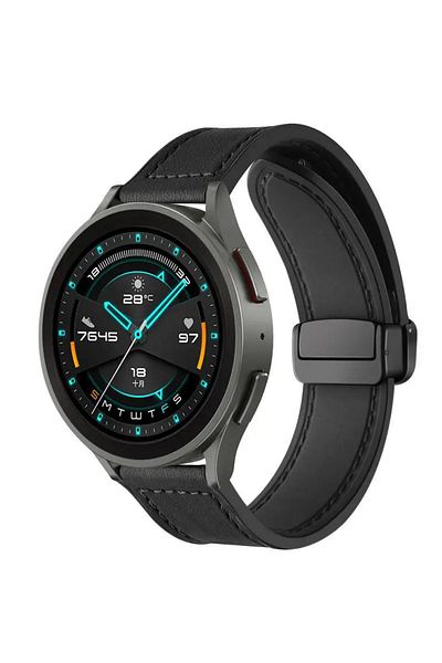 Choice 22mm 1 black Leather Silicone Strap for Huawei Watch GT 4 41mm 46mm Band Wristband Bracelet for Huaw