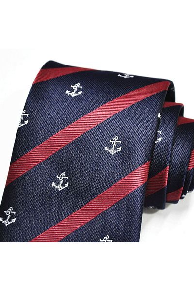 Eyida Sailor microfiber Tie - Handmade, Jacquard Aborda, MAR001