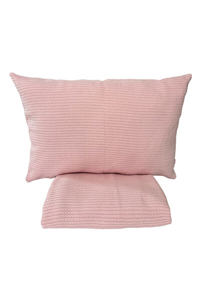 PAMUKA Single Pique Set - Dark Pink Knitted Pattern