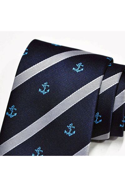 Eyida Sailor microfiber Tie - Handmade, Jacquard Aborda, MAR001