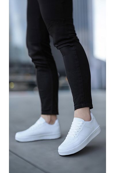 stilfest Daily Lace-Up Comfort Σόλα Λευκά Unisex Αθλητικά Παπούτσια Casual Sneaker