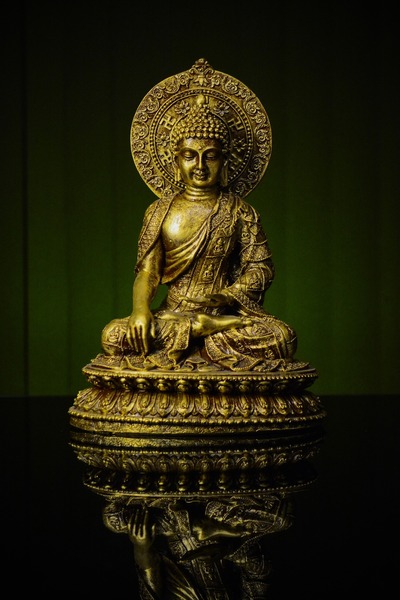 Narçiçeği Takı ve Hediyelik Eşya Özel Tasarım Sidarta Gothama -Buda- Buddha Altın Heykel Biblo