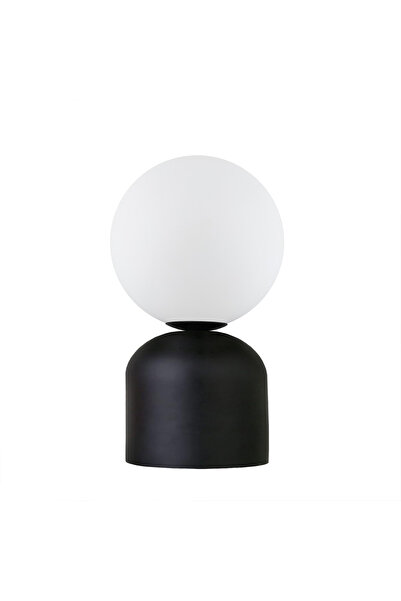 HOMİNG Black Globe Glass Mounted Table Lamp - 241644