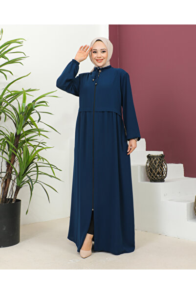 Nevayla Moda Indigo Crepe Ferace - Μεγάλο μέγεθος