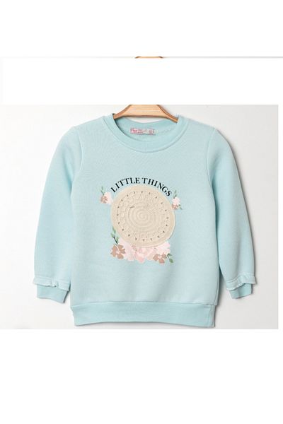 Peri Masalı Girl's Sweat with Flower Motif