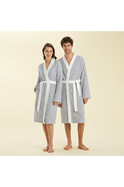 Chakra Albera Bornoz Beyaz/Marin Mavi