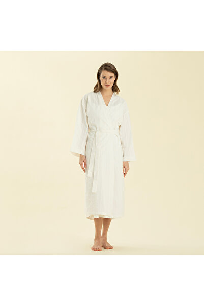 Chakra Monolitigo Dressing Gown Ecru