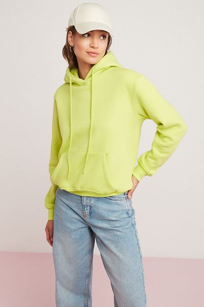 GRIMELANGE SUCELY weiches grünes Sweatshirt für Damen mit Fleece-Innenseite