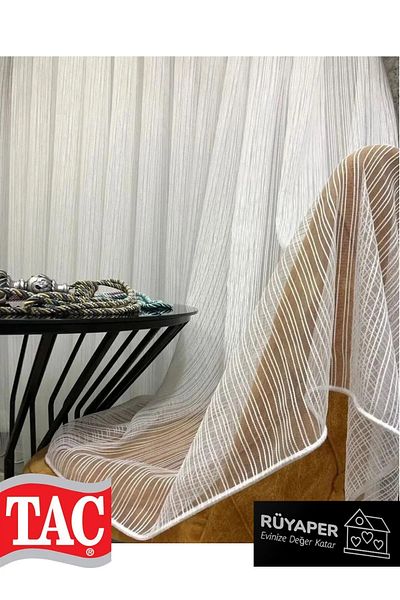 Vinaldi Dreamer Striped Heavy Weight Thick Pleat Ironing Tulle Curtain