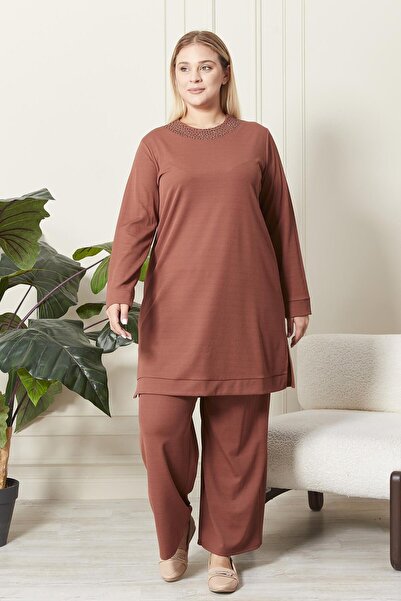 Ferace Kadın Büyük Beden İkili Takım