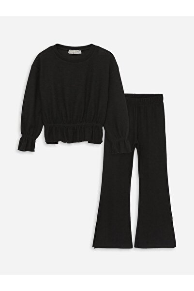 Little Star Girl's Elastic Waist Wrapped Slit Suit