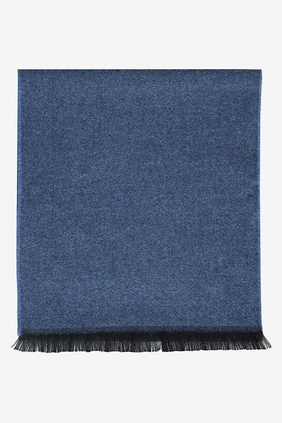 AC&Co / Altınyıldız Classics Ανδρικό πλεκτό κασκόλ Indigo χωρίς σχέδια
