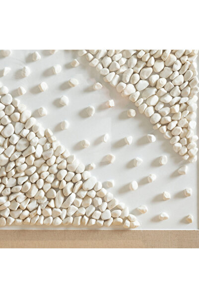 Chakra Playa Çakıl Taşı Tablo 63x63 cm Natural