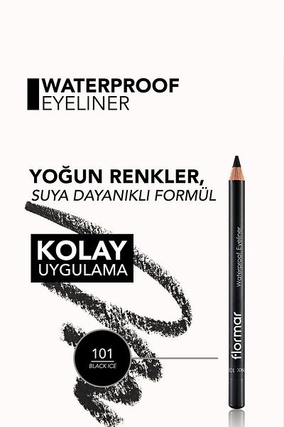 Flomar Flormarr 101 Black Ice - Waterproof Waterproof Eye Liner and Matte Finish