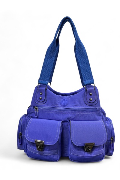 samilon Bags  Kırinkıl Kumaş Kilit Detaylı Kadın Omuz Çantası