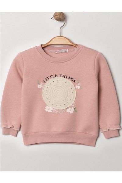 Peri Masalı Girl's Sweat with Flower Motif