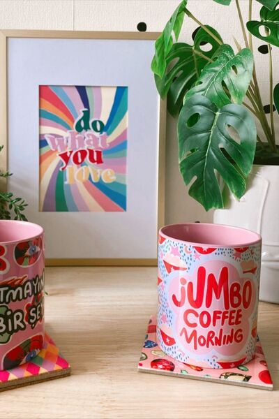 Hello Melody Design Hello Melody Mug Series "JUMBO COFFEE MORNING" Mug Original Design Digital Print Mug 9.5x8 Cm