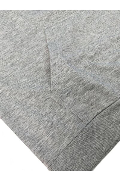 Medinenur 2 Thread Ribbed Hooded Sweatshirt with Handwriting Detail