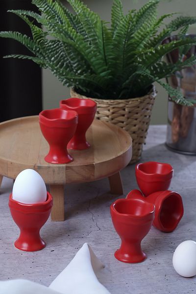 Keramika Cupa Oua Julieta Rosie Mat 07 Cm 6 Bucati
