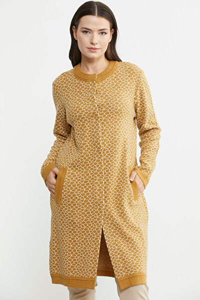 Sementa Güneş Large Size Long Pocket Knitwear Jacket