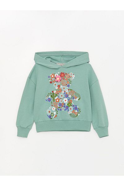 Little Star Girl's Floral Printed SweatShirt with Accessories