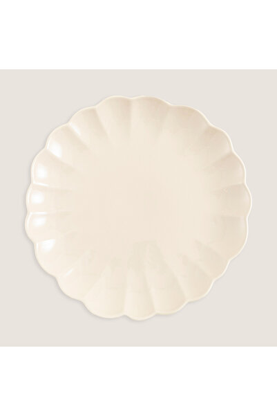 Chakra Flower Servis Tabağı 27 cm Bej